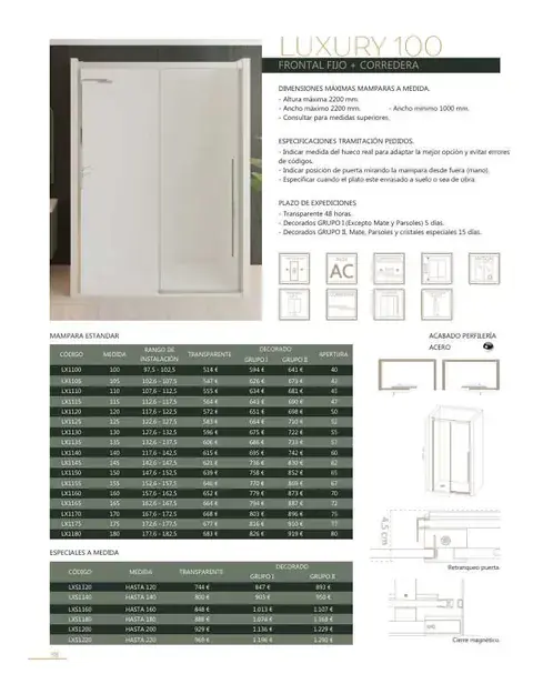 Ficha del catálogo Castel: Luxury 100, página 40