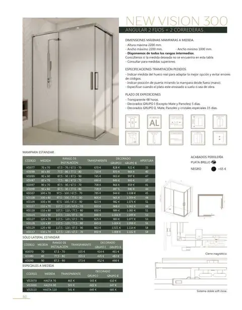 Ficha del catálogo Castel: New Vision 300, página 82