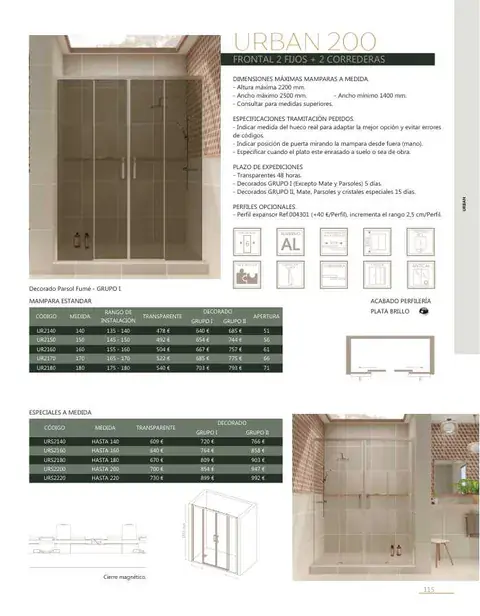 Ficha del catálogo Castel: Urban 200, página 117