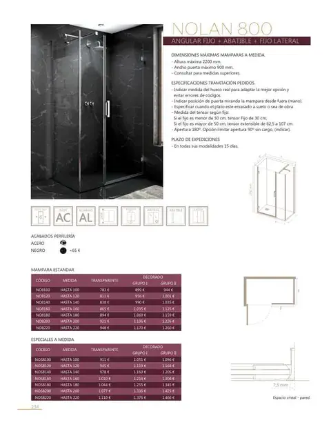 Ficha del catálogo Castel: Nolan 800, página 236