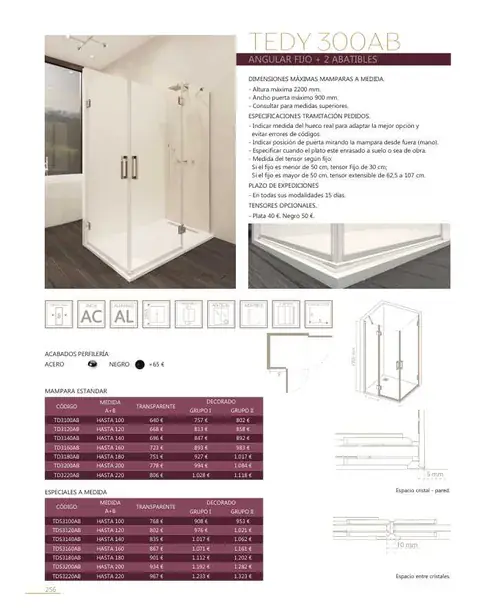 Ficha del catálogo Castel: Tedy 300AB, página 258