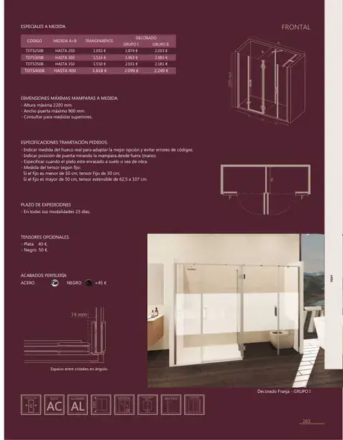 Ficha del catálogo Castel: Tedy Triplex, página 267