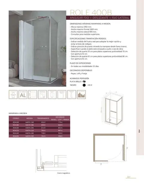 Ficha del catálogo Castel: Role 400B, página 309