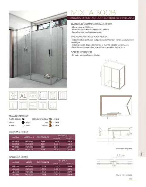 Ficha del catálogo Castel: Mixta 300B, página 345