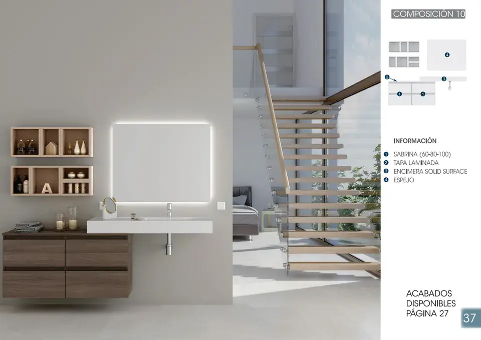 Composición 10 del catálogo Bamaco con muebles Sabrina