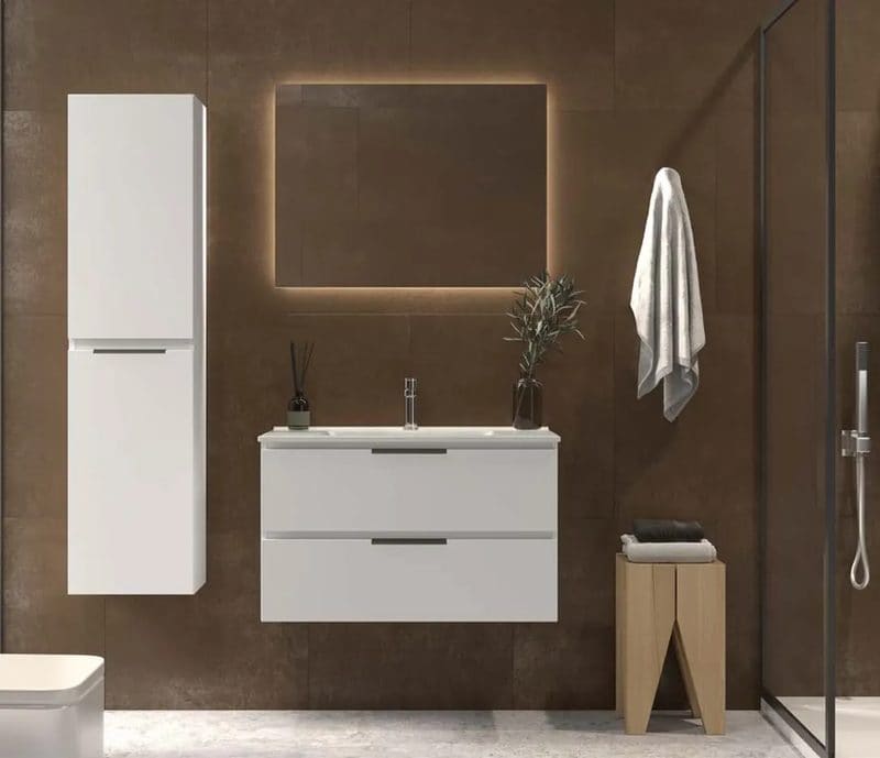 Conjunto SEK suspendido en blanco de la promoción de muebles de baño